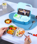 Axyaa Stainless Steel Thermal Lunch Box & Soup Bowl Set with Spoon