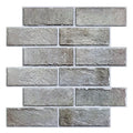 Axyaa 3D Brick Wall Tiles, Adhesive Kitchen Backsplash Stickers - Pack of 10