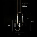 Axyaa Art Deco LED Chandelier in Gold, Black, and Chrome Finishes
