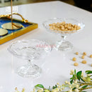 Axyaa 6 inch Glass High Leg Fruit Plate - Delicate Candy Plate