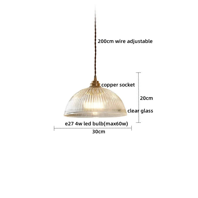 Axyaa Copper Glass LED Pendant Chandelier for Home Decor