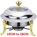 Axya Golden Stainless Steel Alcohol Stove - Small Cooking Hot Pots & Chafing Dish