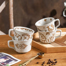Axyaa Ceramic Coffee Mug with Vintage Wildlife Pattern