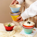 Axyaa 4.5" Ramen Bowls, Set of 8 Colors, Tableware for Kitchen & Dining