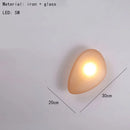 Nordic Glass LED Wall Lamp Gold Metal Home Decor Axyaa Gray Amber White Blue