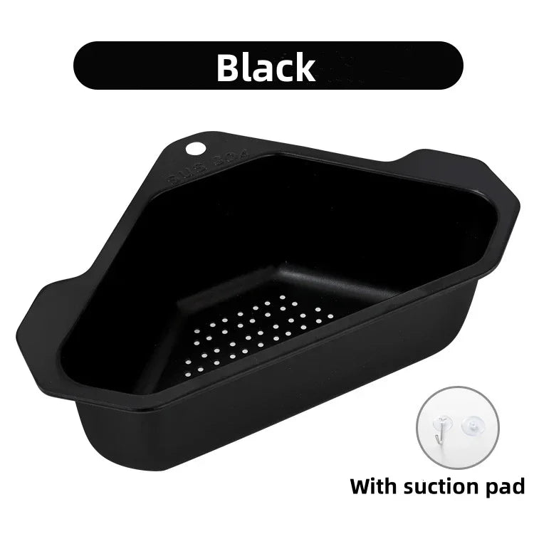 Axyaa Stainless Steel Triangle Sink Drain Basket Food Debris Filter Rack