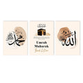 Umrah Mubarak Personalized Islamic Calligraphy Poster by Axyaa