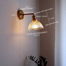 Axyaa Nordic Copper Glass Wall Sconce LED Light for Living Room and Bathroom