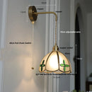 Axyaa Tiffany Style LED Wall Light Fixture Handcraft Glass Sconce Bedside Lamp