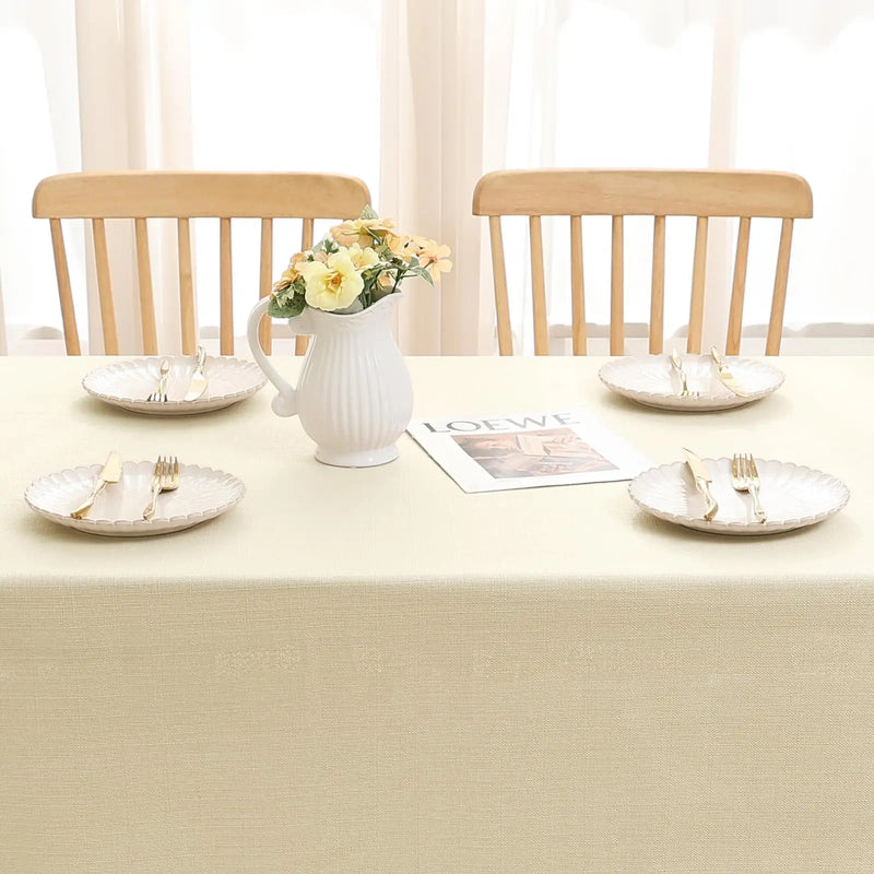 Axyaa Solid Color Tablecloth: Banquet & Party Linens, Washable Rectangle/Round Table Cloth