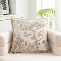 Axyaa Chenille Flower Pillow Cover 45X45 - European Style Decor for Home