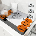 Axyaa Halloween Kitchen Draining Mat: Absorbent & Antiskid.