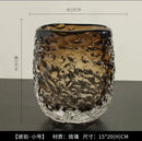 Gradient Amber Glass Vase by Axyaa for Living Room Flowers Arrangement