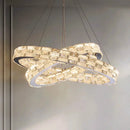 Axyaa Crystal Chandelier, Luxury Pendant Light for Living and Dining Room