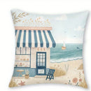 Beach Chic Throw Pillow Cover Set for Home Decor by Axyaa