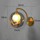 Axyaa Glass Ball LED Wall Lamps: Minimalist Nordic Design for Bedroom, Living Room & More
