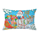 Axyaa Christmas Printed Deer & Santas Pillow Case 30x50cm