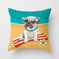 Cute Pug Bulldog Pillowcase for Living Room Decor - Axyaa Home Decor