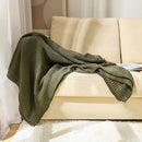 Axyaa Christmas Cable Knit Throw Blanket - Soft Cozy Sofa Decor - Gift-Quality Warmth