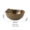 Axyaa Flame-Killed Ceramic Fruit Salad Bowl, Irregular Shape, Molecular Cuisine Tableware