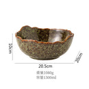 Axyaa Flame-Killed Ceramic Fruit Salad Bowl, Irregular Shape, Molecular Cuisine Tableware