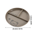Axyaa Stackable 3-Compartment Fruit Salad Dinner Plate | Microwave Safe Cake Dessert Dishes