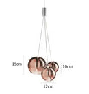Modern LED Bubble Glass Ball Chandelier for Kitchen, Dining, Bedroom by Axyaa