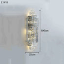 Axyaa Crystal Large Wall Lamp for Duplex Building Villa Hall, High-End Decorative Lighting