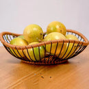 Axyaa Vine Woven Iron Fruit Plate, 6 Styles Vegetable Drain Basket for Bedroom & Bathroom