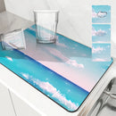 Axyaa Diatoms Kitchen Drain Mat for Coffee Bar and Tableware Counter