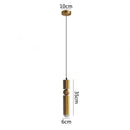 Axyaa LED Cylinder Chandelier for Home Décor - Modern Brass Silver Design