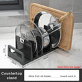 Axyaa Kitchen Pot Lid Holder Pan Organizer Cutting Board Rack Pot Cover Storage