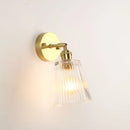 Axyaa Striped Glass LED Wall Sconce - Japanese Vintage Style