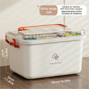 Axyaa Portable Medicine Organizer Box with Dividers - Household First Aid Kit