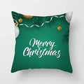Axyaa Merry Christmas Green Pillowcase Sofa Decoration Cover