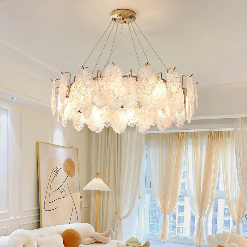 Axyaa Crystal Chandelier - Luxury Modern French Light for Living Room and Bedroom