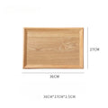 Axyaa Rectangular Wooden Tray: Simple Household Storage Plate for Fruit, Cake, Dessert & Coffee