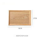 Axyaa Rectangular Wooden Tray: Simple Household Storage Plate for Fruit, Cake, Dessert & Coffee