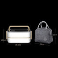 Axyaa Stainless Steel Insulated Bento Box 2 Layers with Thermal Bag