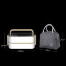 Axyaa Stainless Steel Insulated Bento Box 2 Layers with Thermal Bag