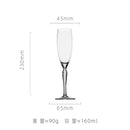 Axyaa Fish Bone Champagne Glass - Handmade European Crystal Goblet