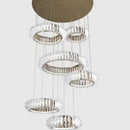 Axyaa Crystal Flower Chandelier - Minimalist Style for Living Room, Bedroom, and Hall