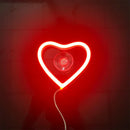 Axyaa Car Window Neon Lights Remote Control Flashing Heart Decorations Neon Party