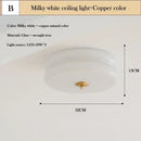 Axyaa Milky White Glass Ceiling Lamps - Minimalist Nordic Style