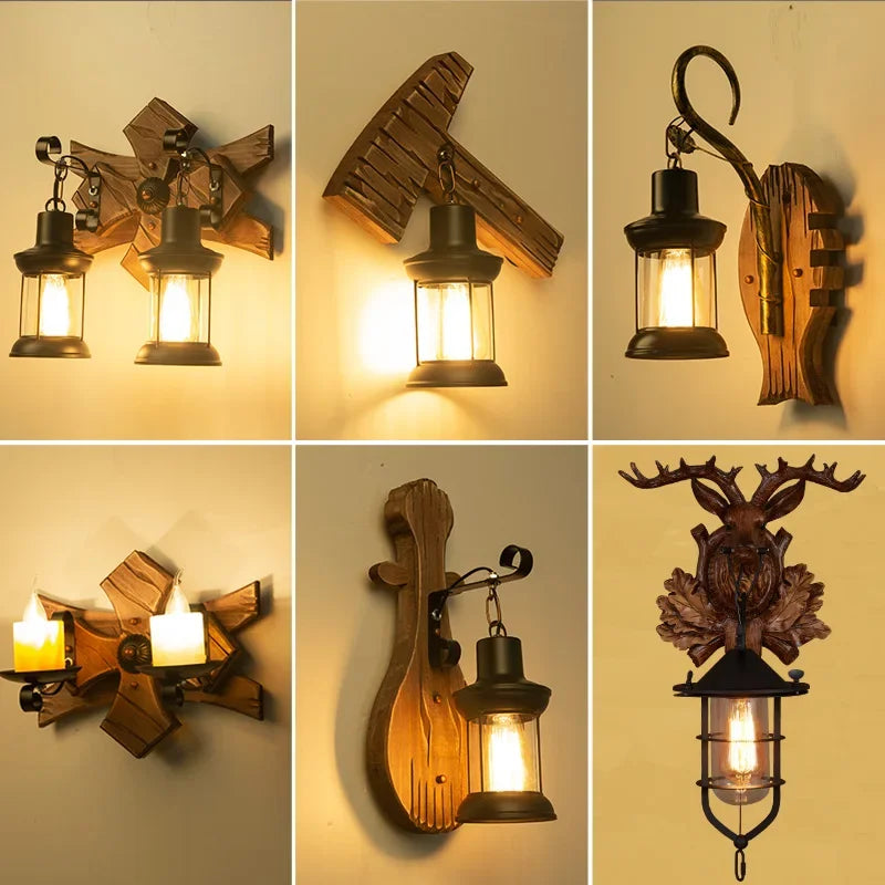 Industrial Retro Wall Lights for Axya - Stylish Interior Decor for Home or Business