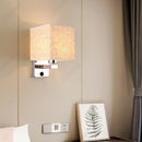 Axyaa LED Fabric Wall Light Switch Lampshade for Bedroom & Restaurant