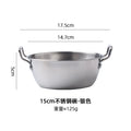 Axyaa Stainless Steel Korean Cuisine Bowl Double Ear Snack Plate