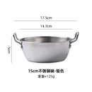 Axyaa Stainless Steel Korean Cuisine Bowl Double Ear Snack Plate