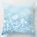 Axyaa Blue Geometric Marble Pillow Cover - Decorative Throw Cushion Case