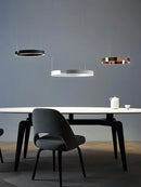 Axyaa LED Round Ring Chandelier for Dining Room, Living Room, and Bedroom